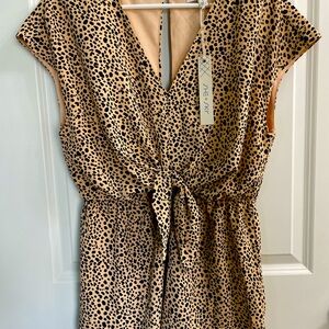 She and sky leopard romper